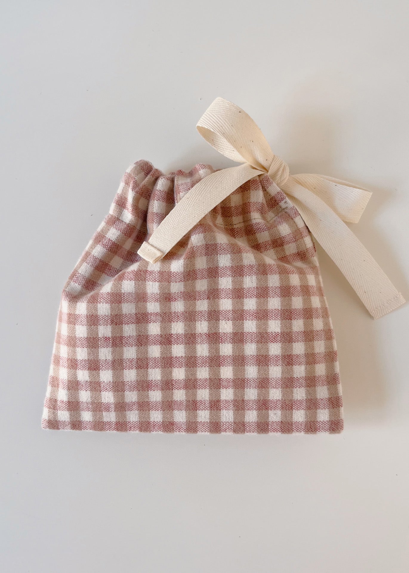 Face Pads & Pouch - Gingham/Ivory Organic Cotton - 100% Cotton (organic) / 100 % Baumwolle (Bio)