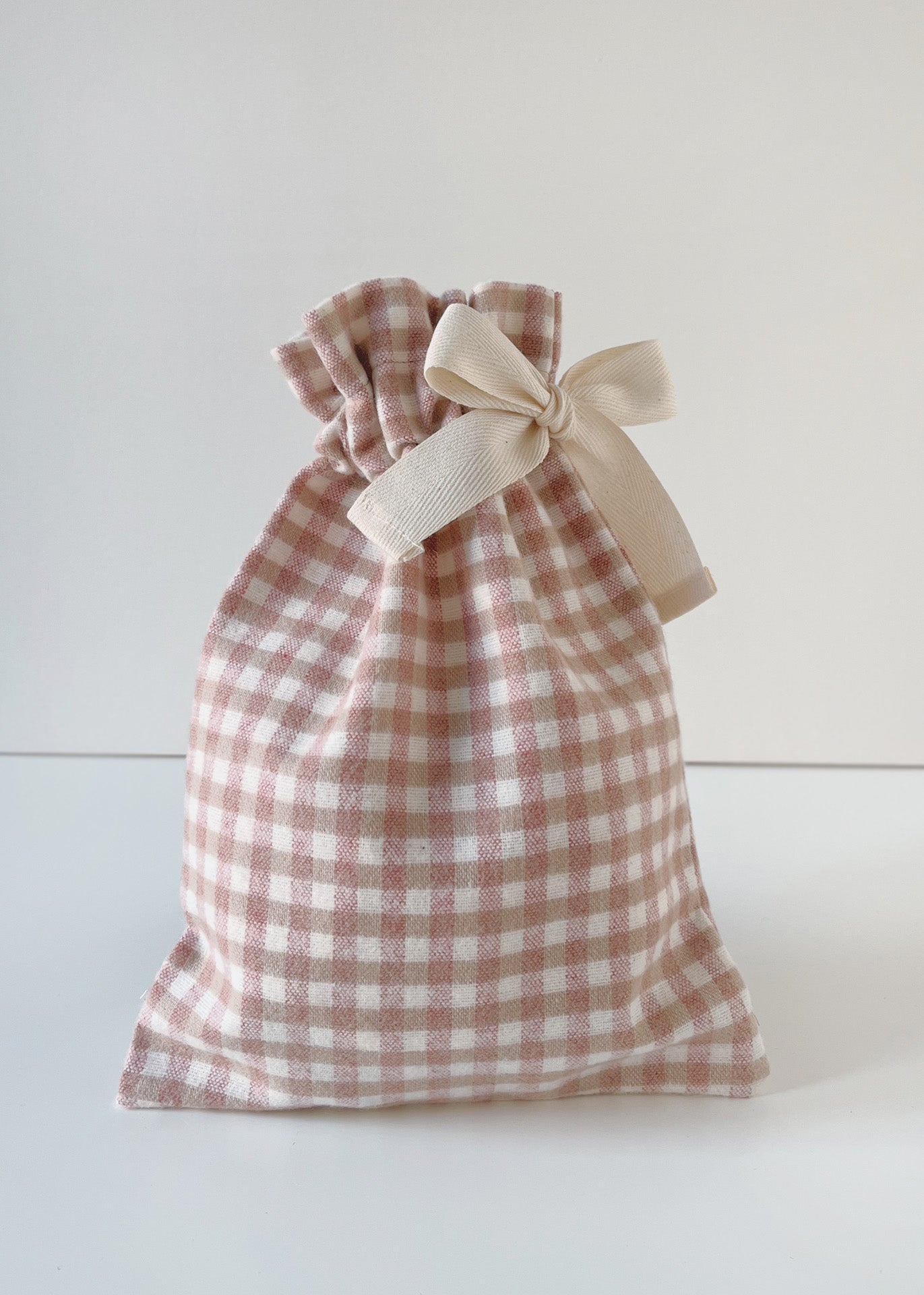 Home spa Gift Set - Gingham/Brown - 100% Cotton (organic) / 100 % Baumwolle (Bio)