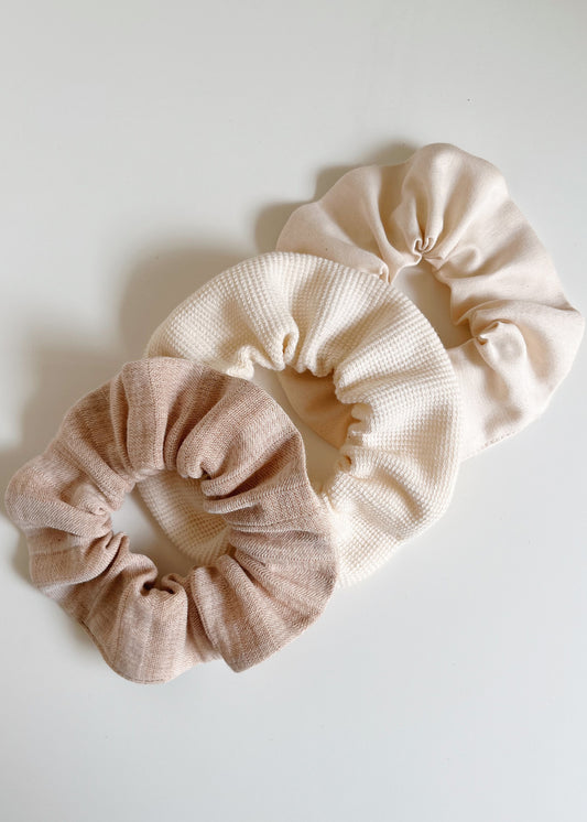 Bruna – Scrunchie Set of 3 - 100% Cotton (organic) / 100 % Baumwolle (Bio)