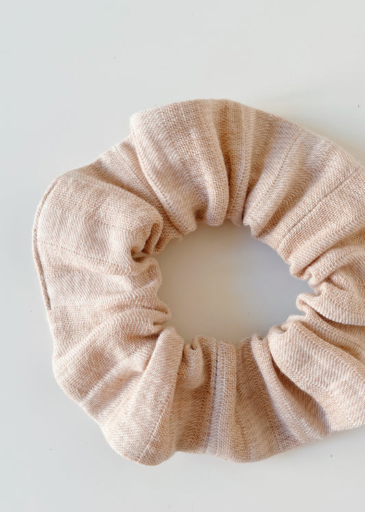 Organic Cotton Scrunchie - Striped Muslin - 100% Cotton (organic) / 100 % Baumwolle (Bio)