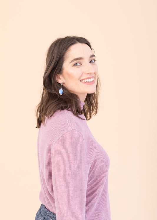 Park - Turtleneck Sweater in Pink - 100% true hemp / 100 % Hanf