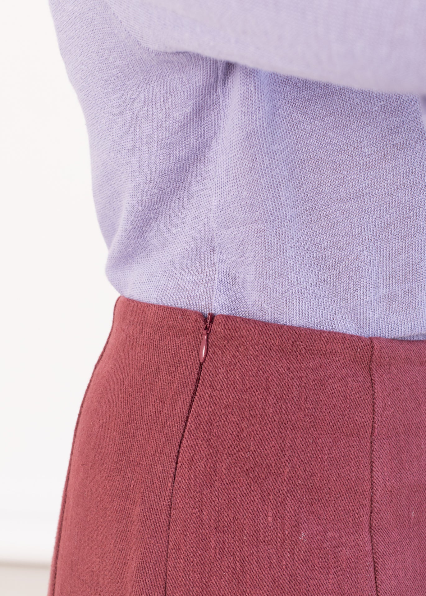 Grace - High Waisted Mini Skirt - 100% true hemp / 100 % Hanf