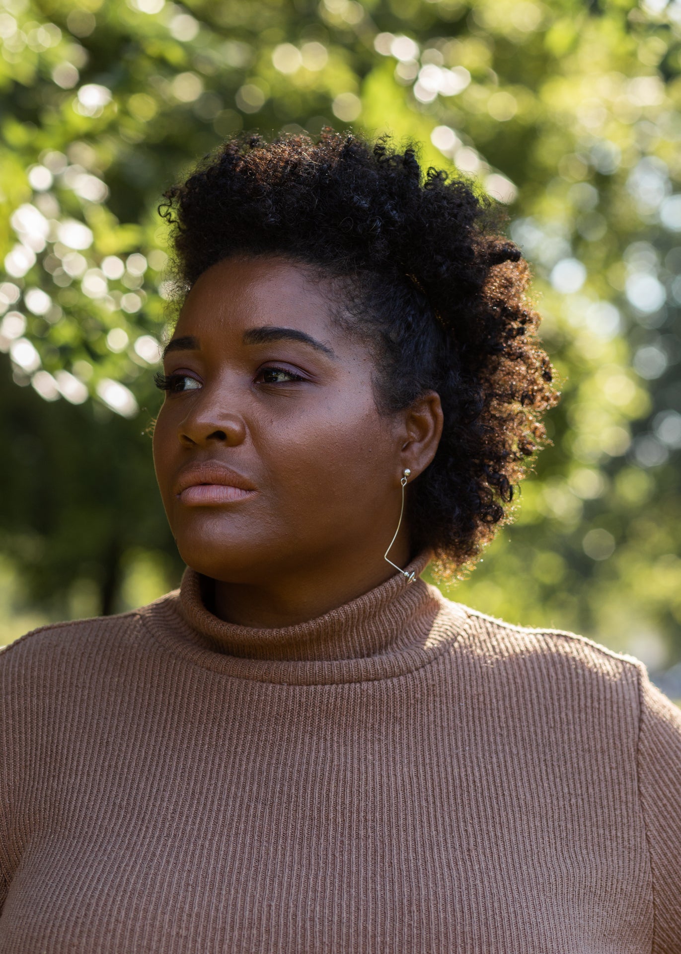 Park - Turtleneck Sweater in Brown - 100% true hemp / 100 % Hanf