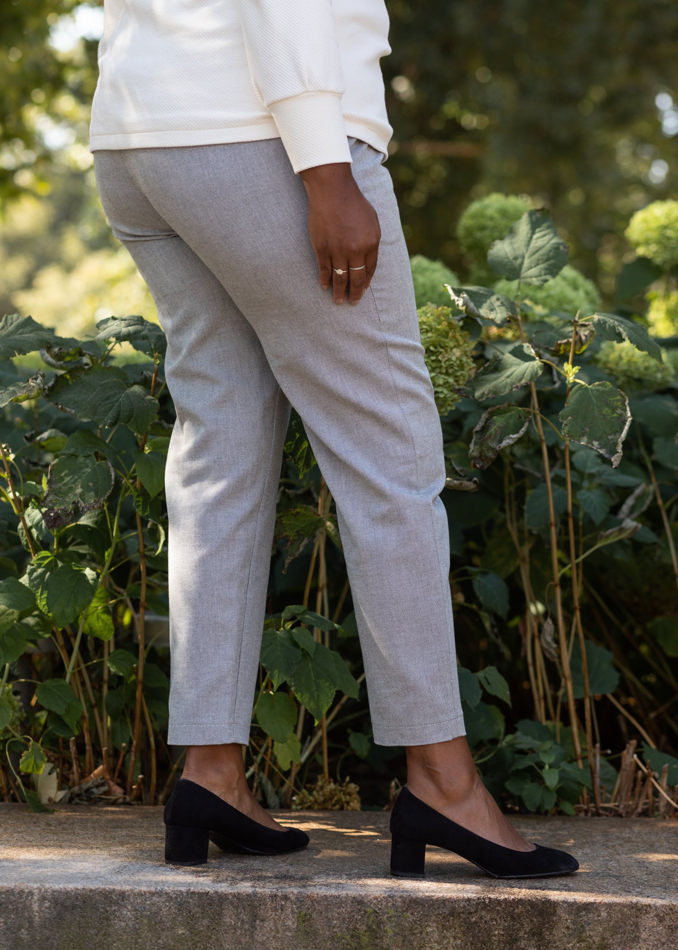 Cecil - Slim-leg Pants in Grey - 100% Cotton (organic) / 100 % Baumwolle (Bio)