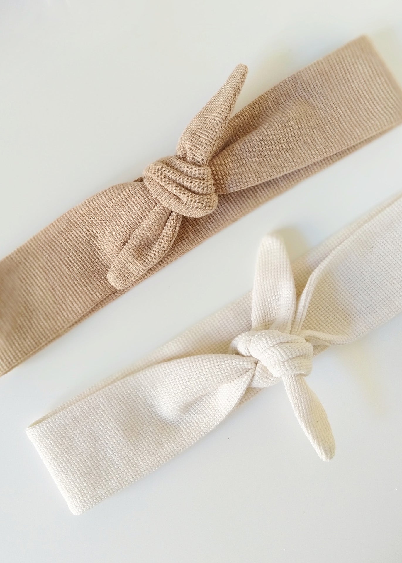 Organic Cotton Top Knot Headband - Ivory - 100% Cotton (organic) / 100 % Baumwolle (Bio)