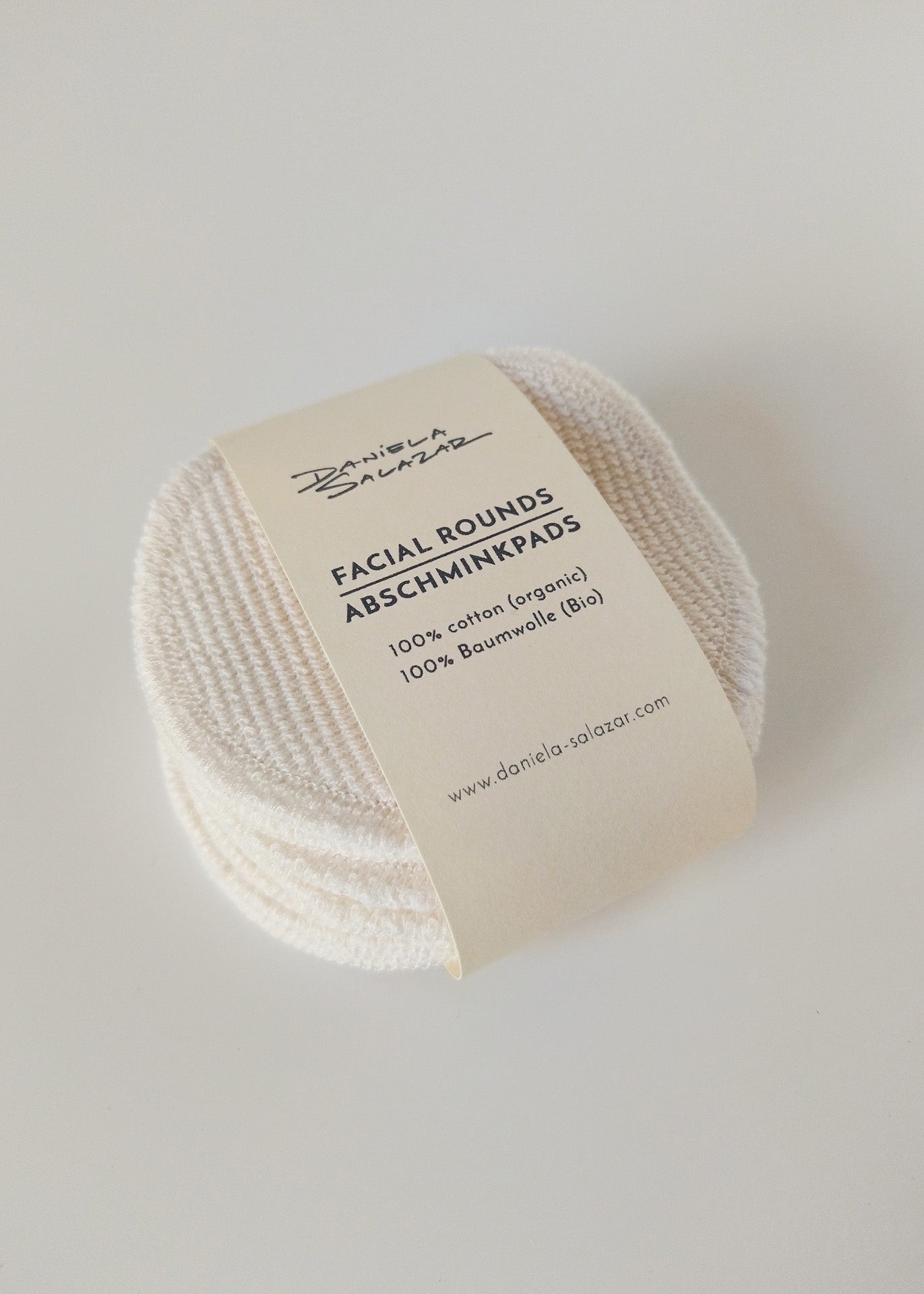 Organic Cotton Face Pads - Ivory - 100% Cotton (organic) / 100 % Baumwolle (Bio)