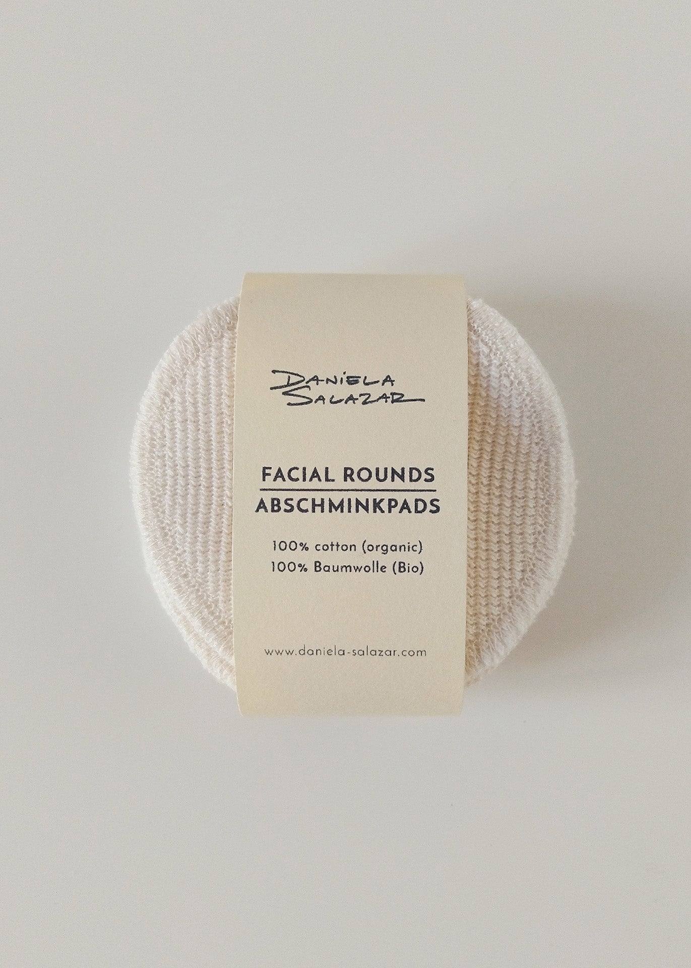 Organic Cotton Face Pads - Ivory - 100% Cotton (organic) / 100 % Baumwolle (Bio)