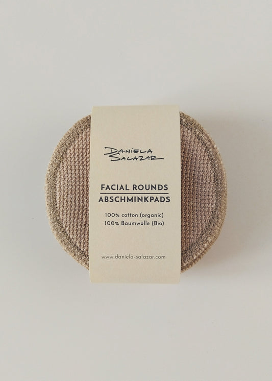 Organic Cotton Face Pads - Brown - 100% Cotton (organic) / 100 % Baumwolle (Bio)