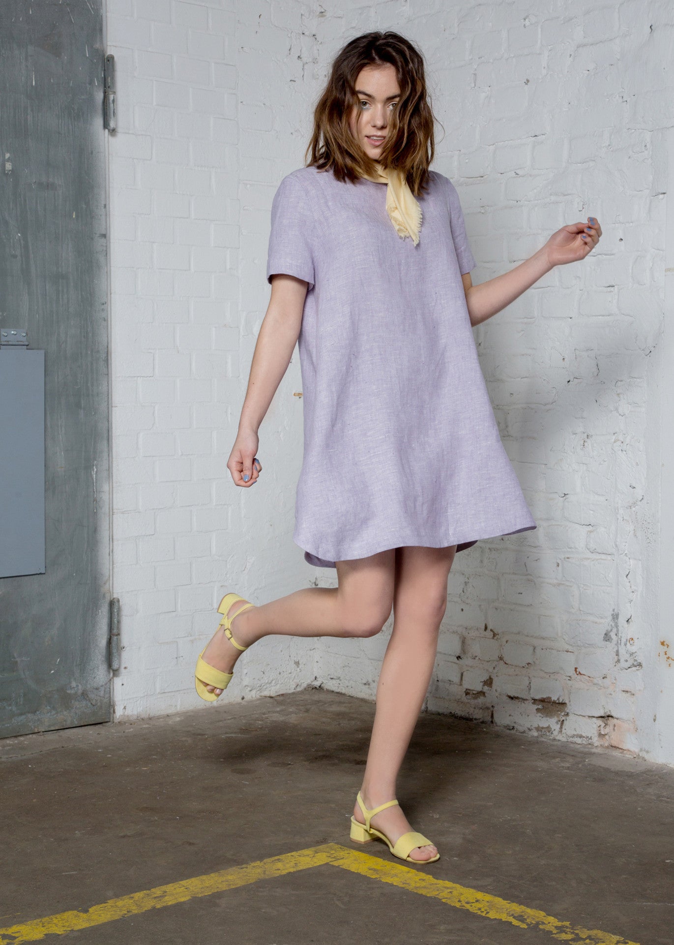 Lavender hemp dress - 100% true hemp / 100 % Hanf