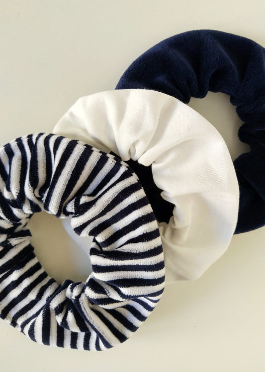 Midnight – Scrunchie Set of 3 - Cotton (organic) and Polyester / Baumwolle (Bio) und Polyester
