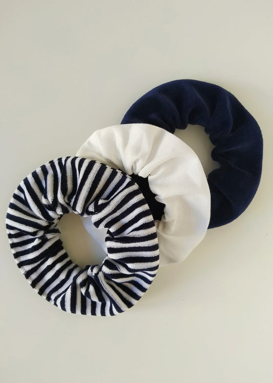 Midnight – Scrunchie Set of 3 - Cotton (organic) and Polyester / Baumwolle (Bio) und Polyester