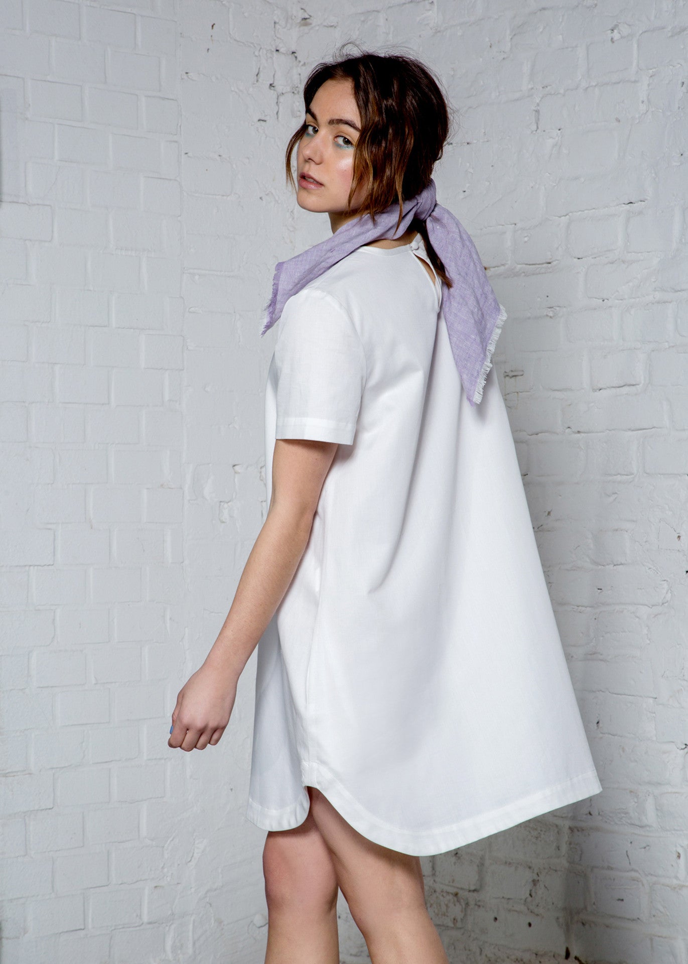 White organic cotton dress - 100% Cotton (organic) / 100 % Baumwolle (Bio)