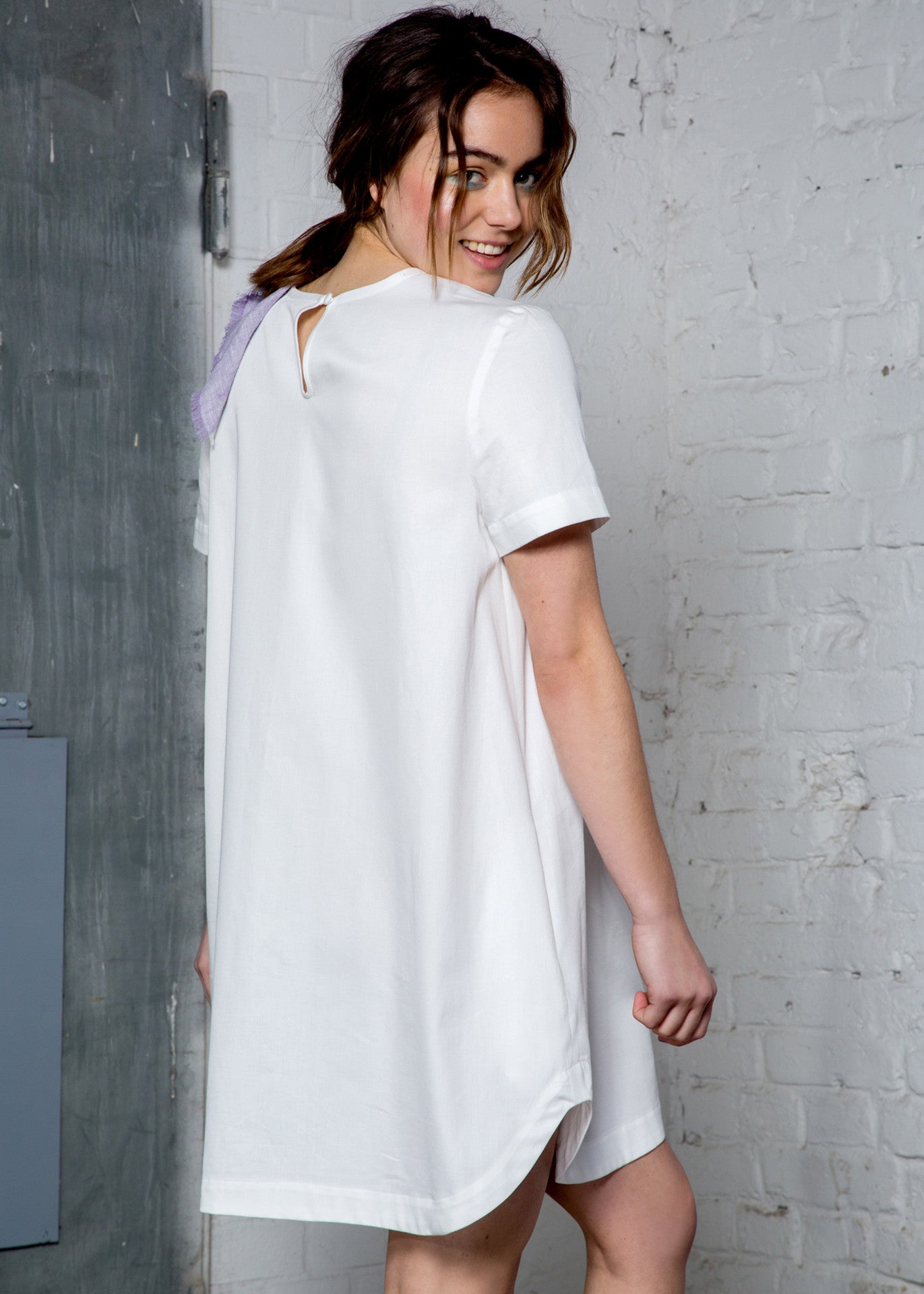 White organic cotton dress - 100% Cotton (organic) / 100 % Baumwolle (Bio)