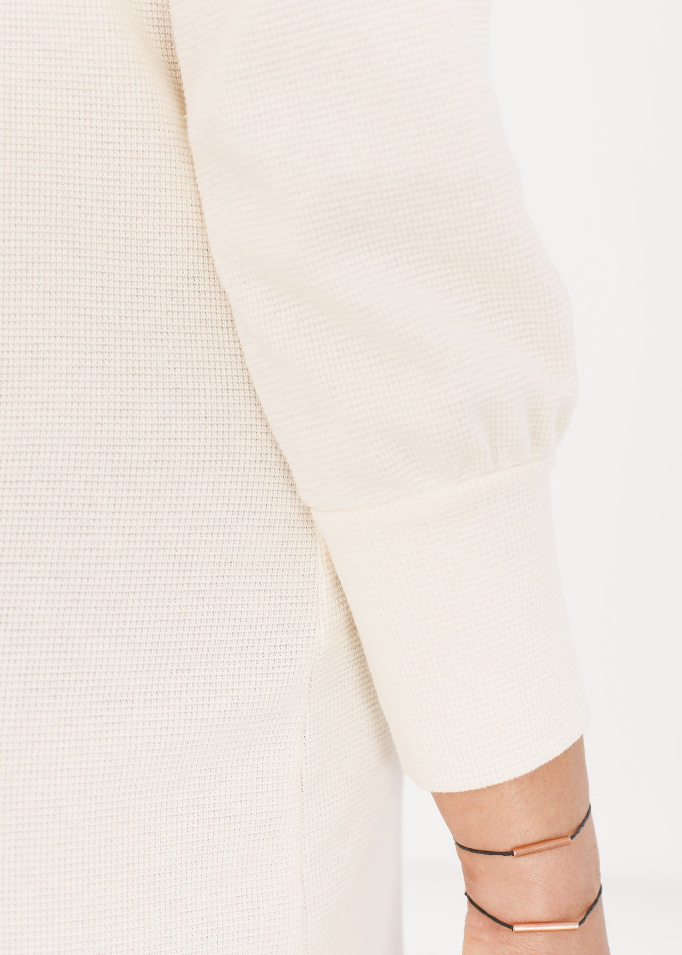 Tana - Sweater Dress in Ivory - 100% Cotton (organic) / 100 % Baumwolle (Bio)