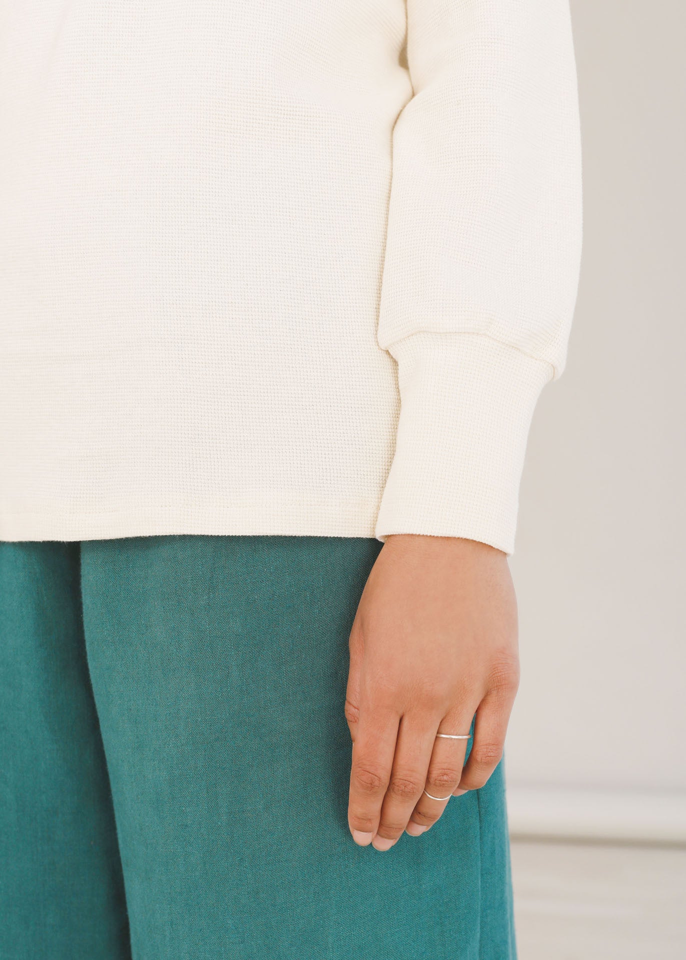 Nicole - Jersey Top in Ivory