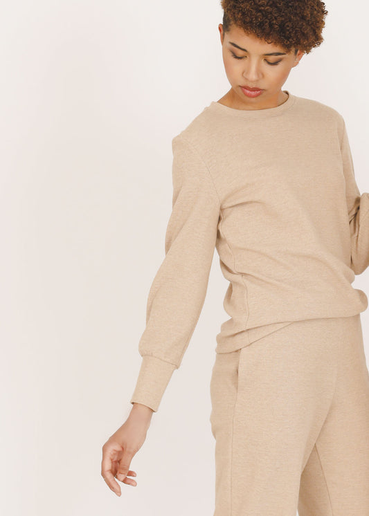 Nicole - Jersey Top in Brown - 100% Cotton (organic) / 100 % Baumwolle (Bio)