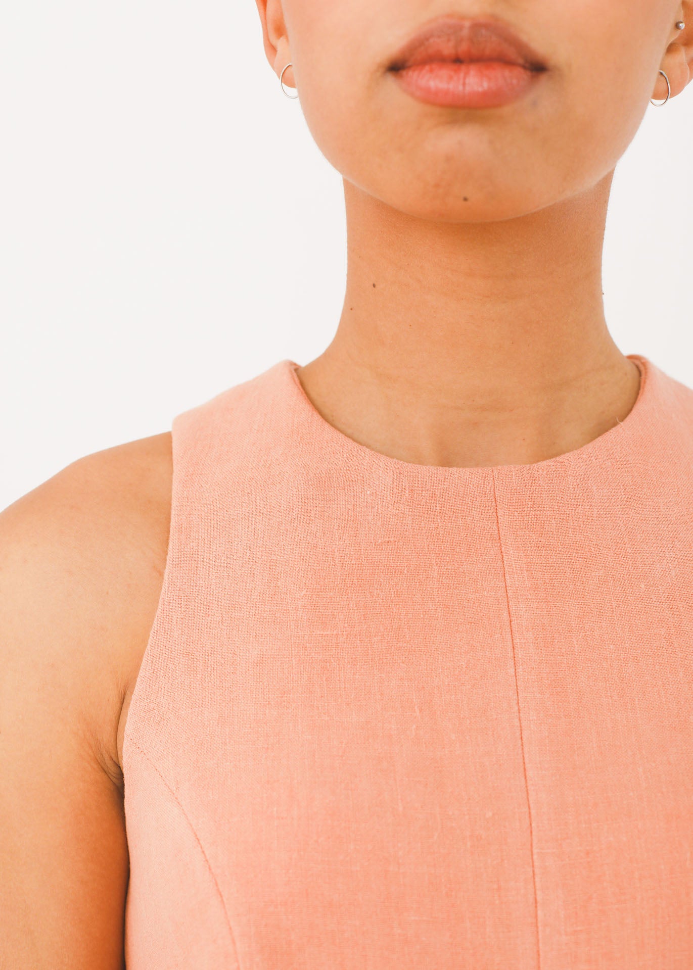 Flora - Halter Dress in Coral - 100% true hemp / 100 % Hanf