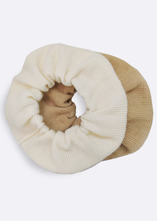 Brown Organic Cotton Scrunchie - 100% Cotton (organic) / 100 % Baumwolle (Bio)