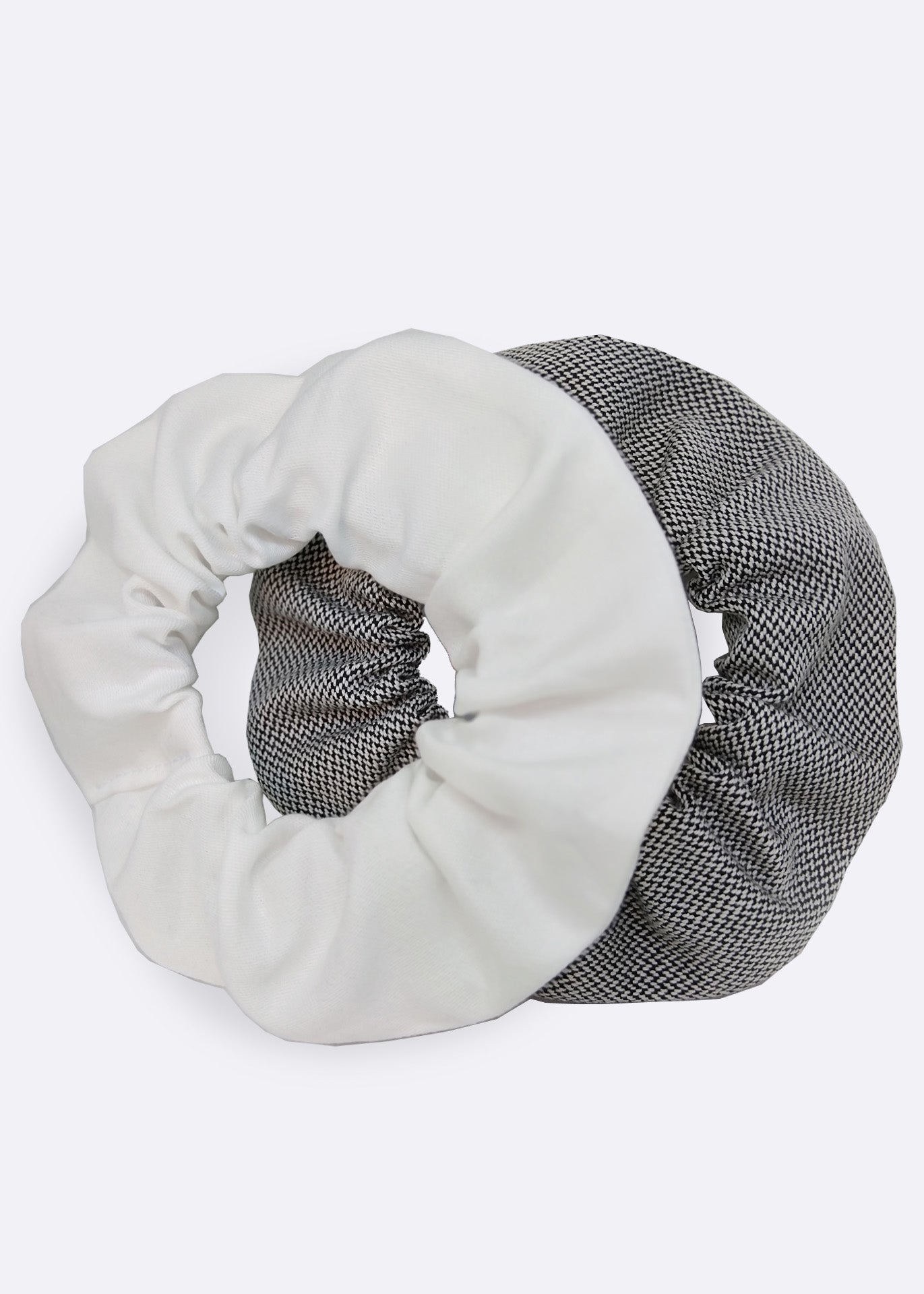 Grey Organic Cotton Scrunchie - 100% Cotton (organic) / 100 % Baumwolle (Bio)
