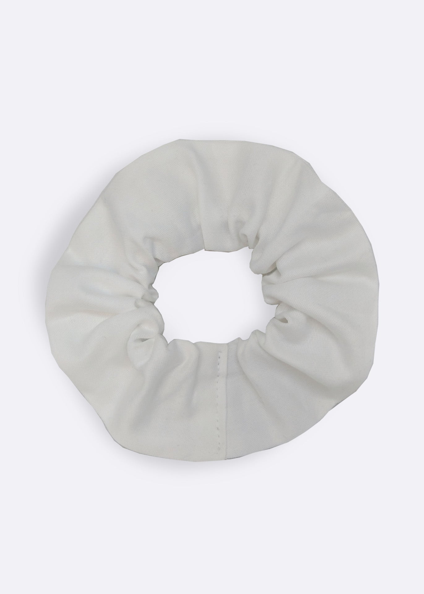 White Organic Cotton Scrunchie - 100% Cotton (organic) / 100 % Baumwolle (Bio)