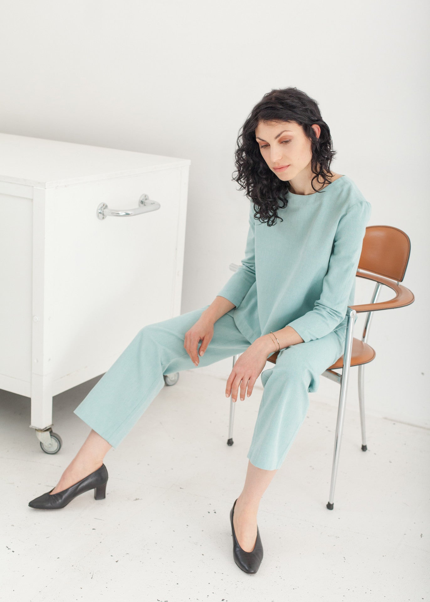 Triadic - Straight-leg Pants in Green - 100% Cotton (organic) / 100 % Baumwolle (Bio)
