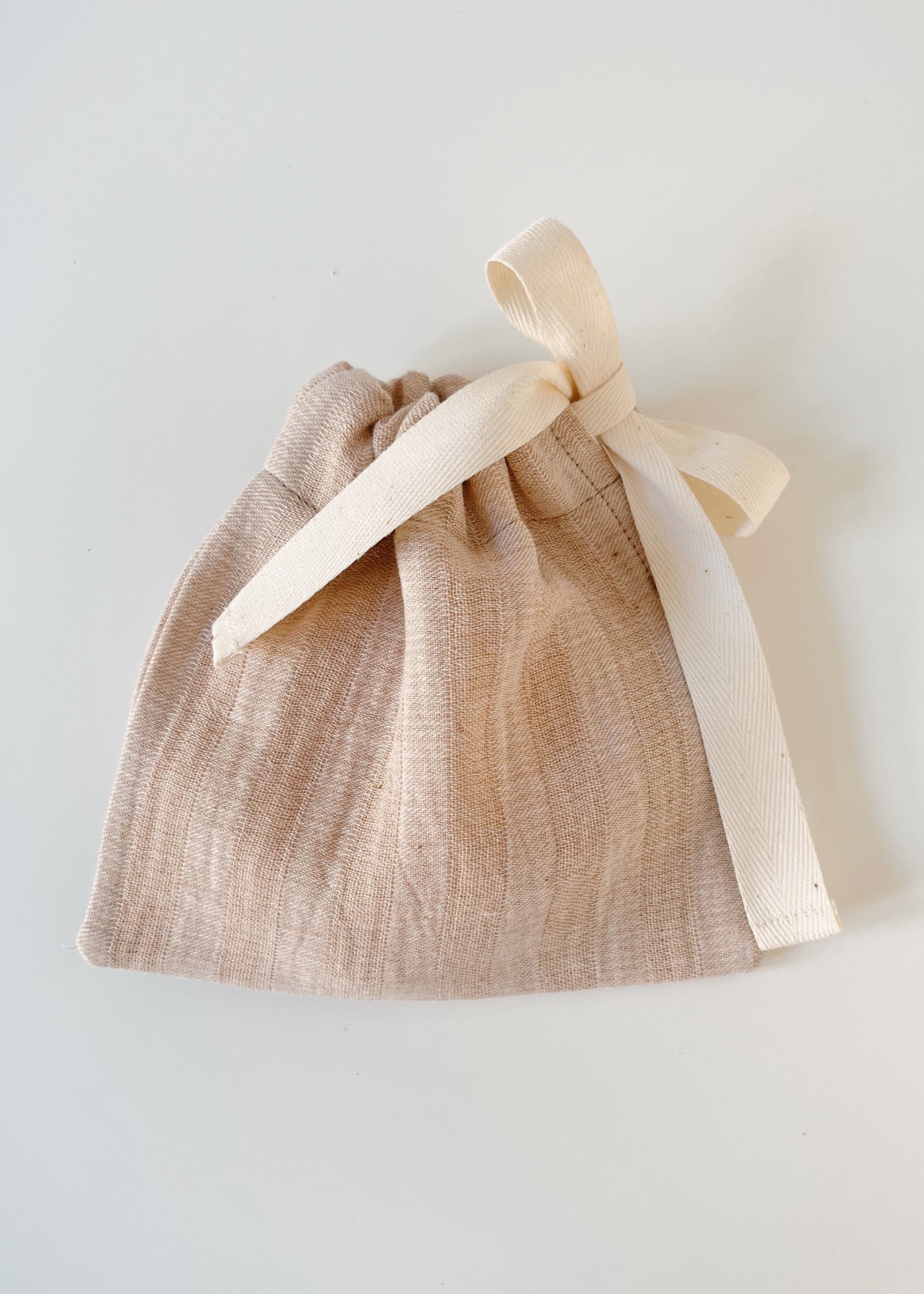 Face Pads & Pouch - Stripes/Ivory Organic Cotton