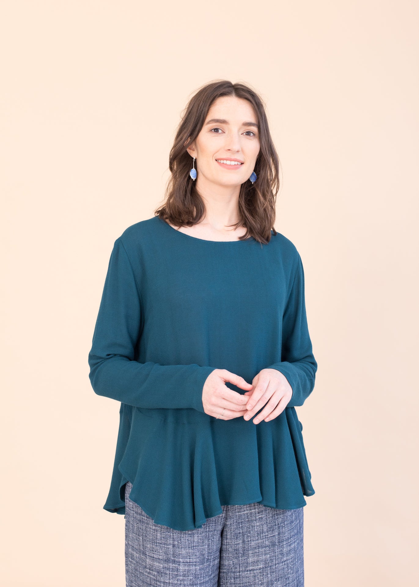 Midnight – Top in Teal - 80% Viscose, 20% Polyamide / 80 % Viskose, 20 % Polyamid