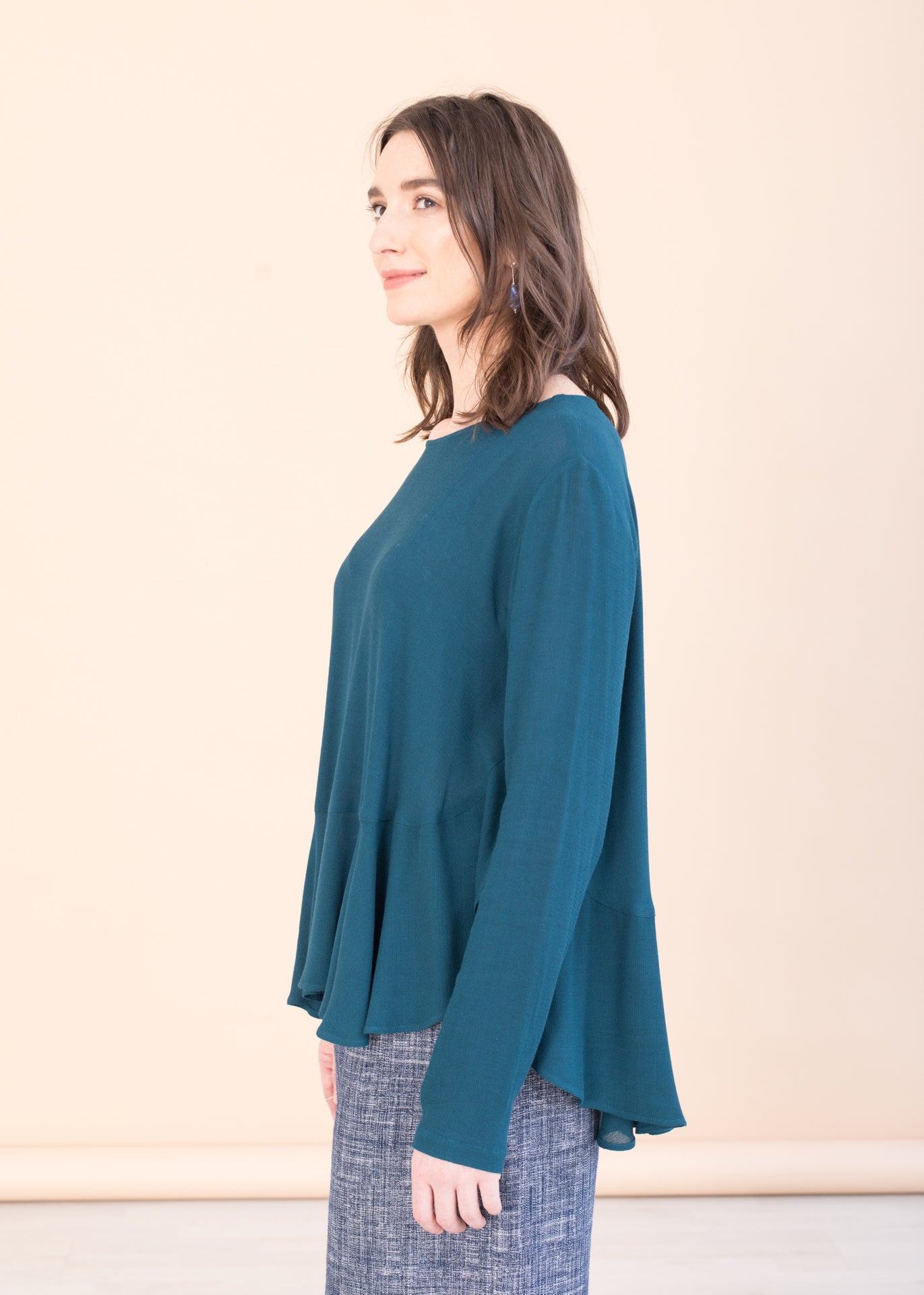 Midnight – Top in Teal - 80% Viscose, 20% Polyamide / 80 % Viskose, 20 % Polyamid