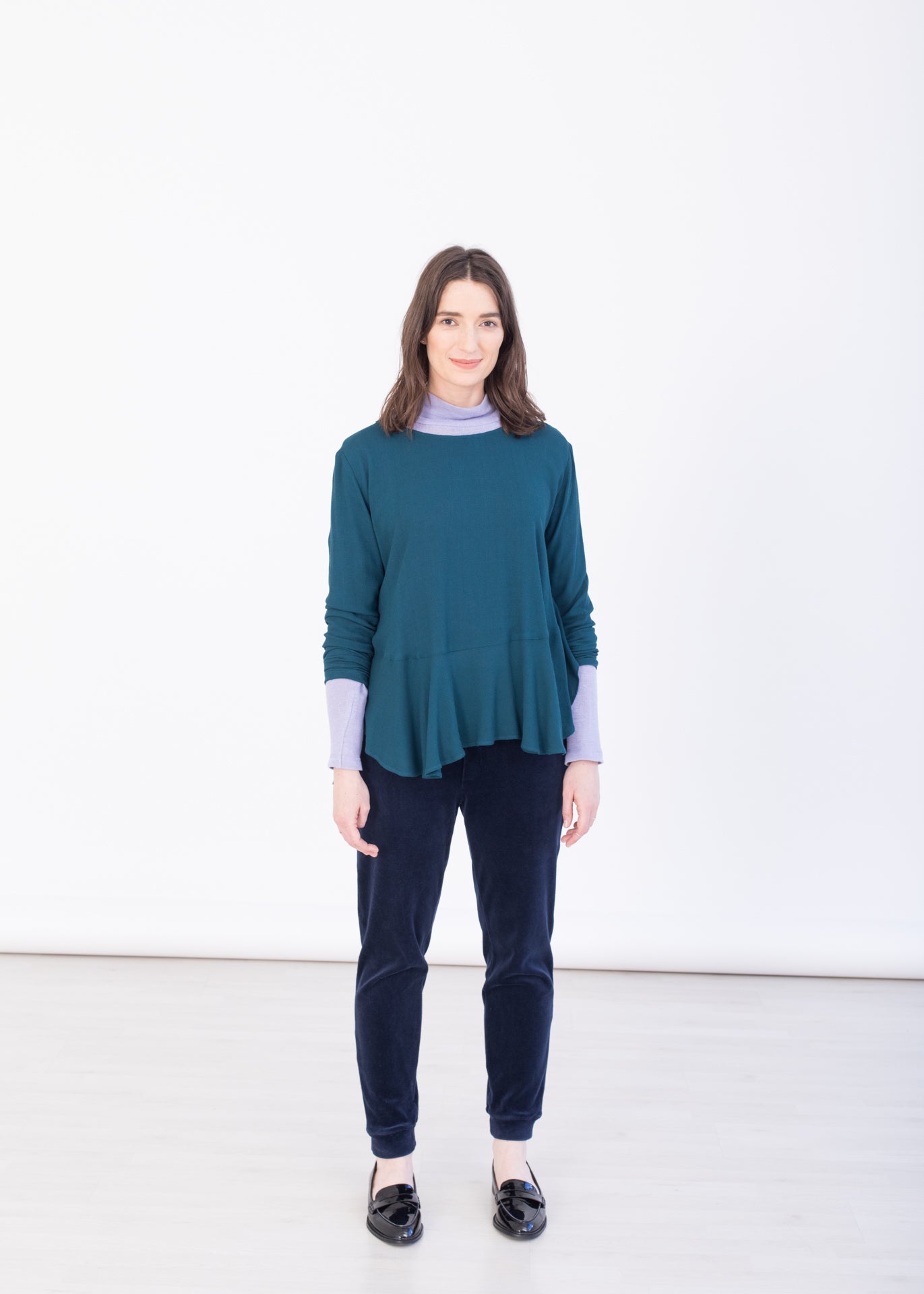 Midnight – Top in Teal - 80% Viscose, 20% Polyamide / 80 % Viskose, 20 % Polyamid