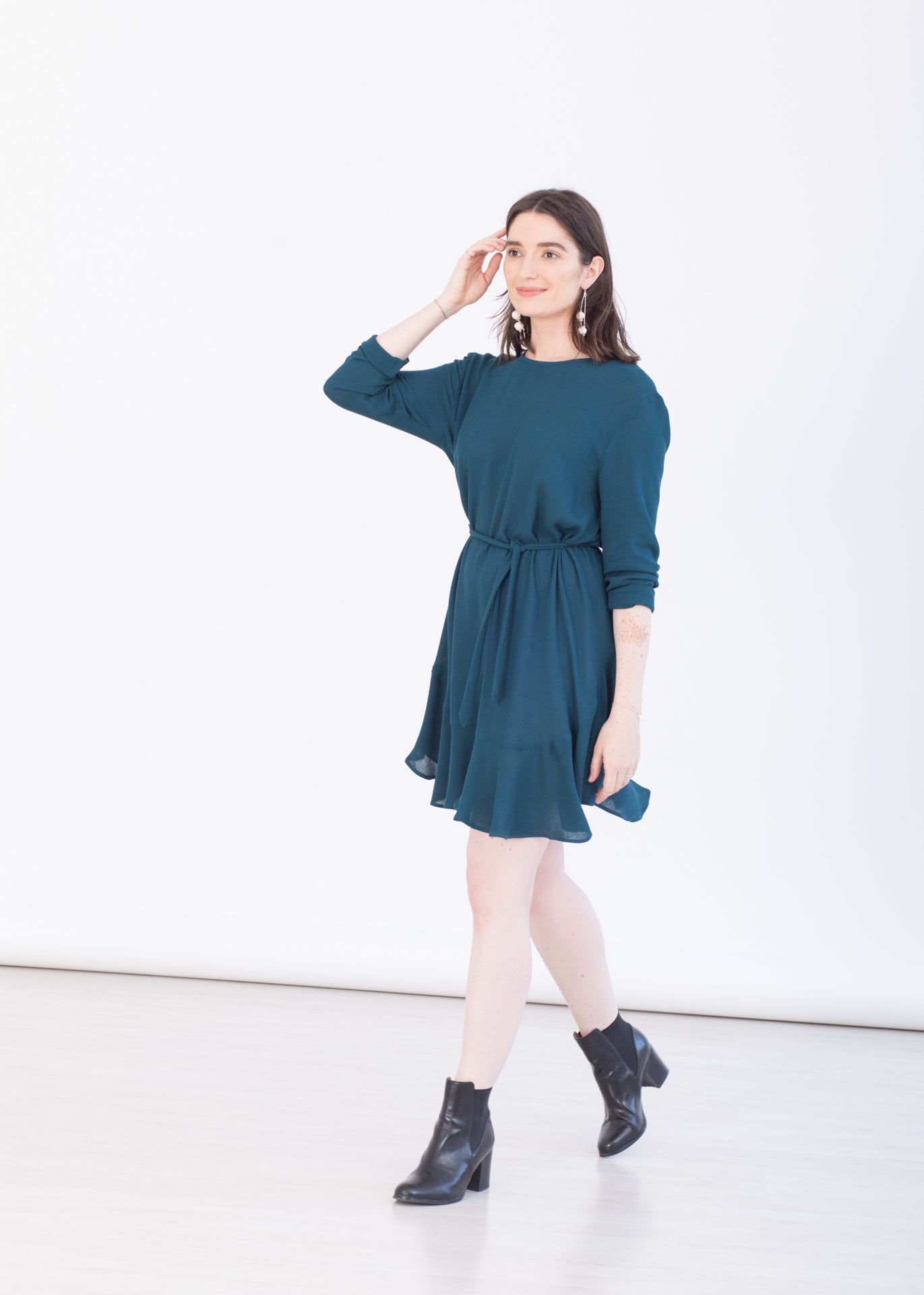 Midnight - Dress in Teal - 80% Viscose, 20% Polyamide / 80 % Viskose, 20 % Polyamid