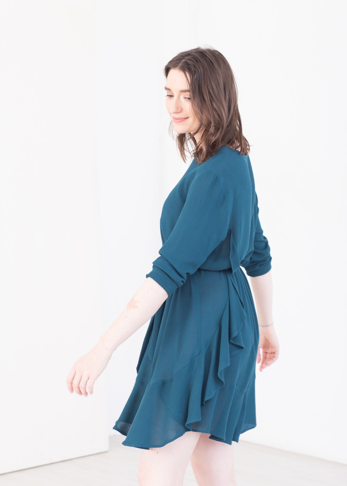 Midnight - Dress in Teal - 80% Viscose, 20% Polyamide / 80 % Viskose, 20 % Polyamid