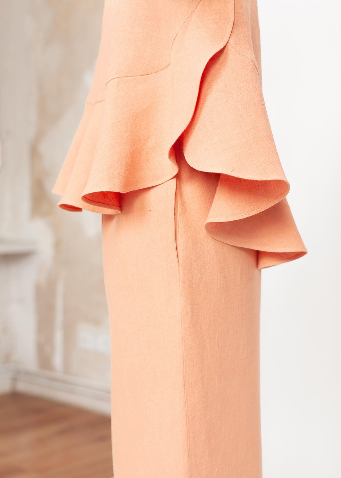 Triadic II – Wide-Leg Pants in Peach - 100% true hemp / 100 % Hanf