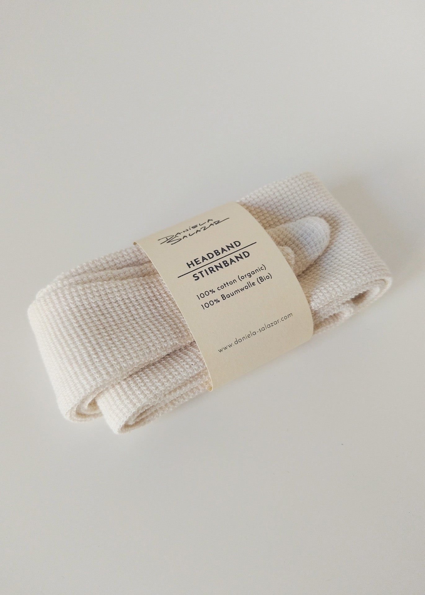 Organic Cotton Top Knot Headband - Ivory