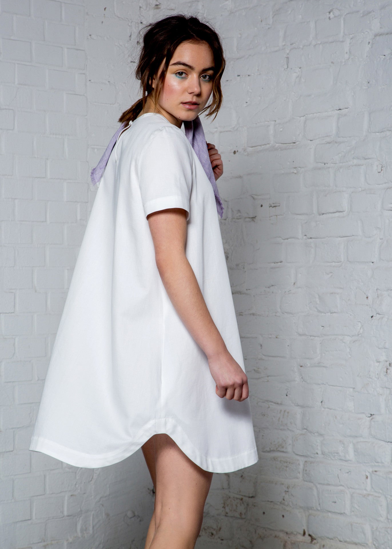 White organic cotton dress - 100% Cotton (organic) / 100 % Baumwolle (Bio)