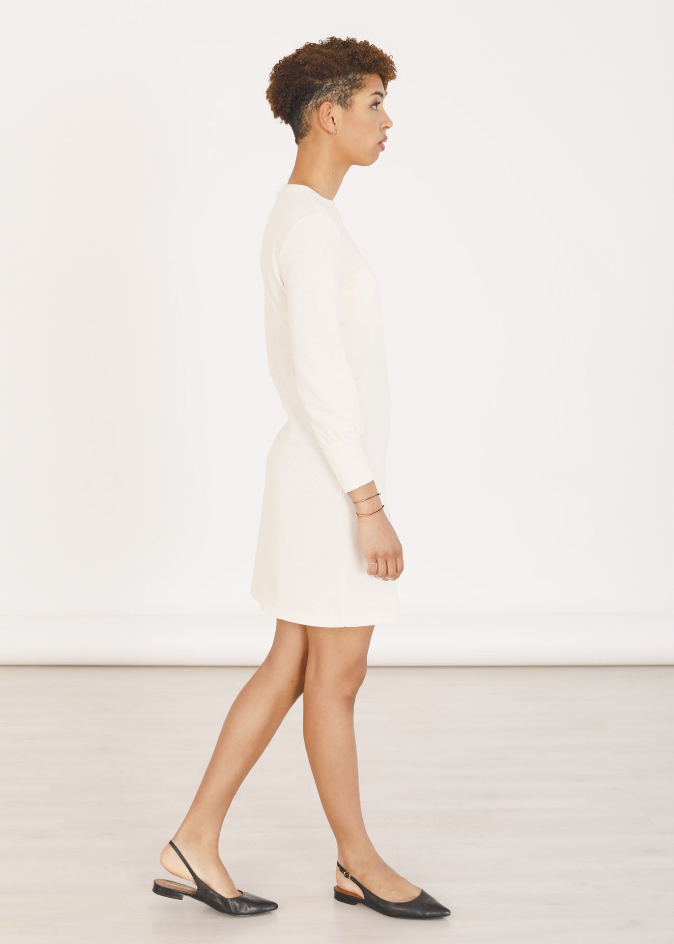 Tana - Sweater Dress in Ivory - 100% Cotton (organic) / 100 % Baumwolle (Bio)