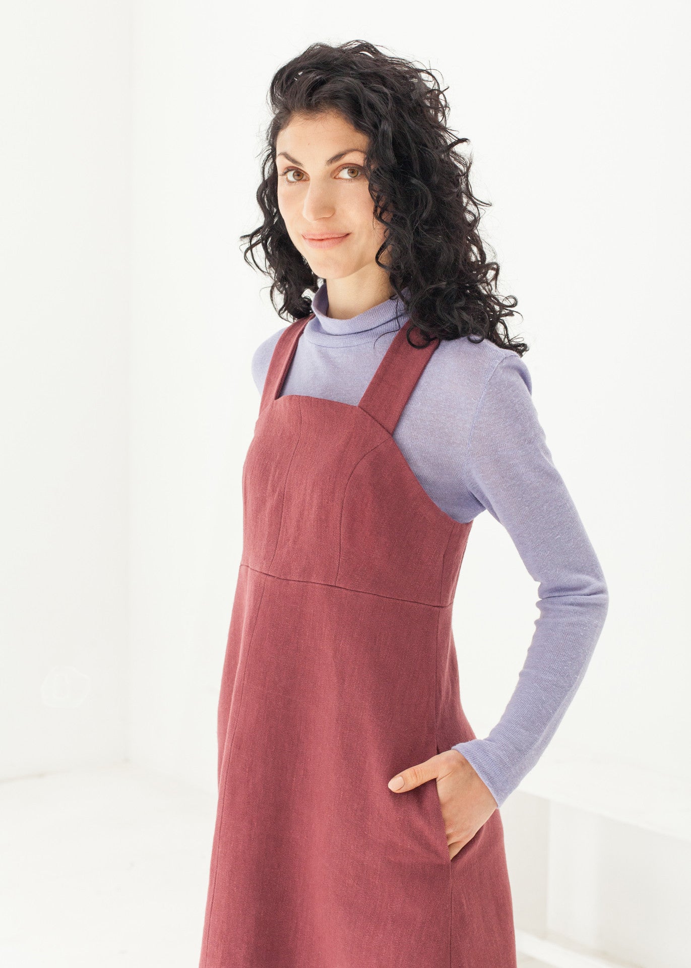 Nocturne - Pinafore dress - 100% true hemp / 100 % Hanf
