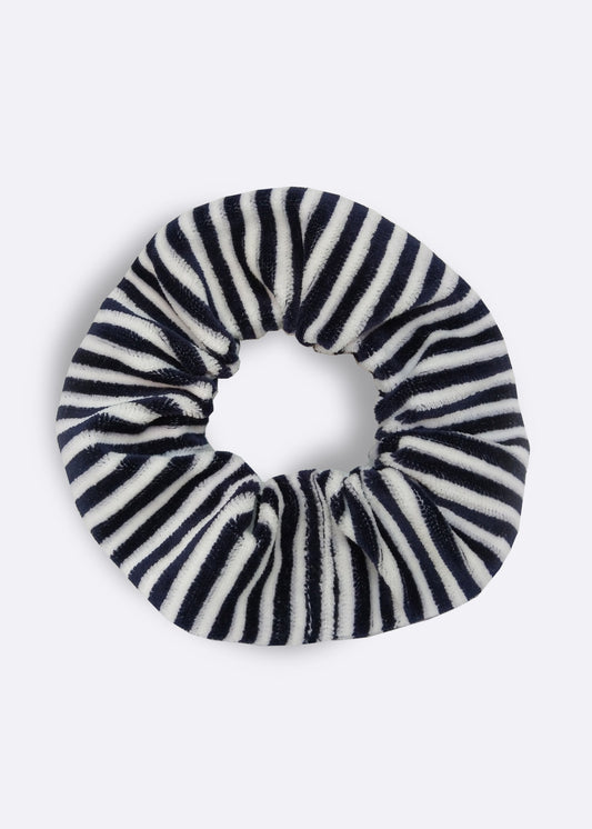 Striped Velour Scrunchie